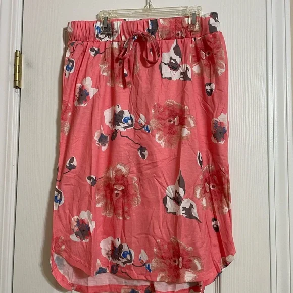 Tickled Teal High Low Floral Skirt - Pink and Blue - Picture 1 of 3